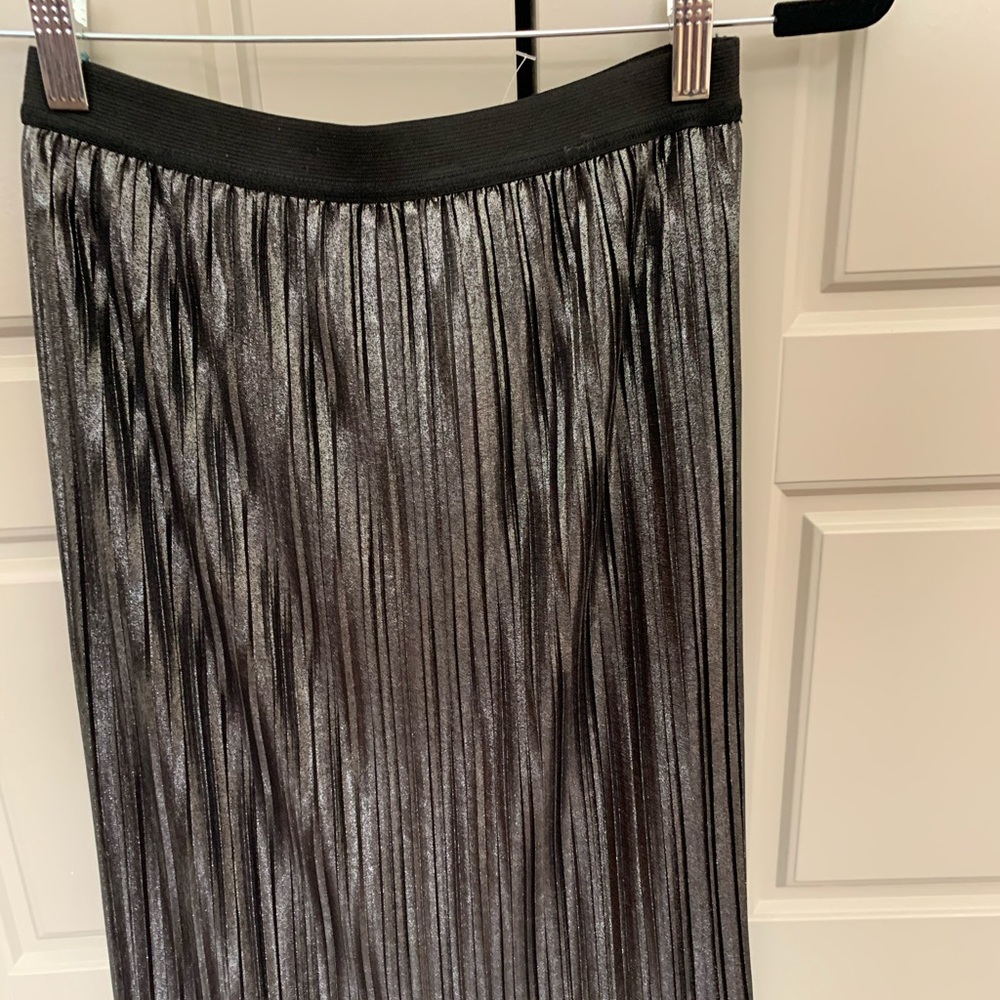 Metallic midi skirt